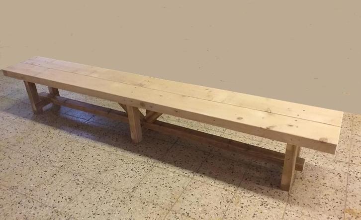 Tuinbankjes, tuintafels van balken sloophout / hardhout., Tuin en Terras, Tuinbanken, Nieuw, Hout, Ophalen of Verzenden