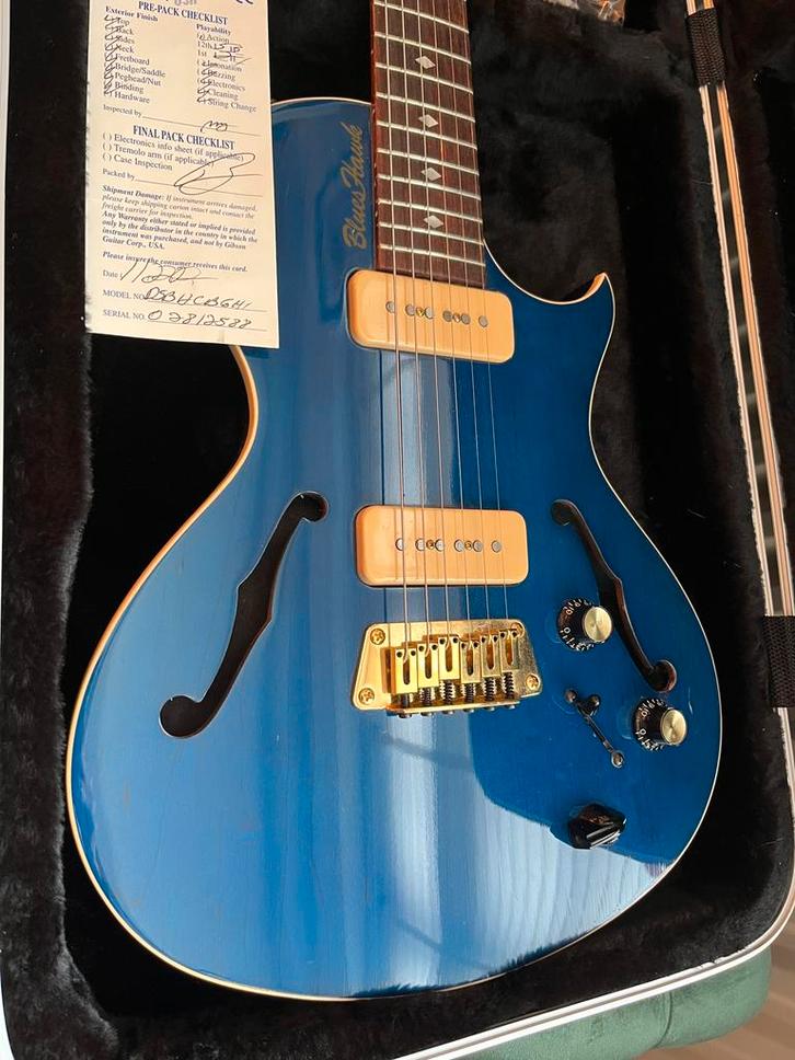 Gibson Blues Hawk, Muziek en Instrumenten, Snaarinstrumenten | Gitaren | Elektrisch, Zo goed als nieuw, Semi-solid body, Gibson