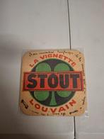 Ancien tapis à bière d'avant-guerre La Vignette Louvain, Collections, Enlèvement ou Envoi