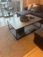 Salontafel zwart frame met grijs blad, Maison & Meubles, Tables | Tables de salon, Métal, 100 à 150 cm, Moins de 50 cm, Comme neuf