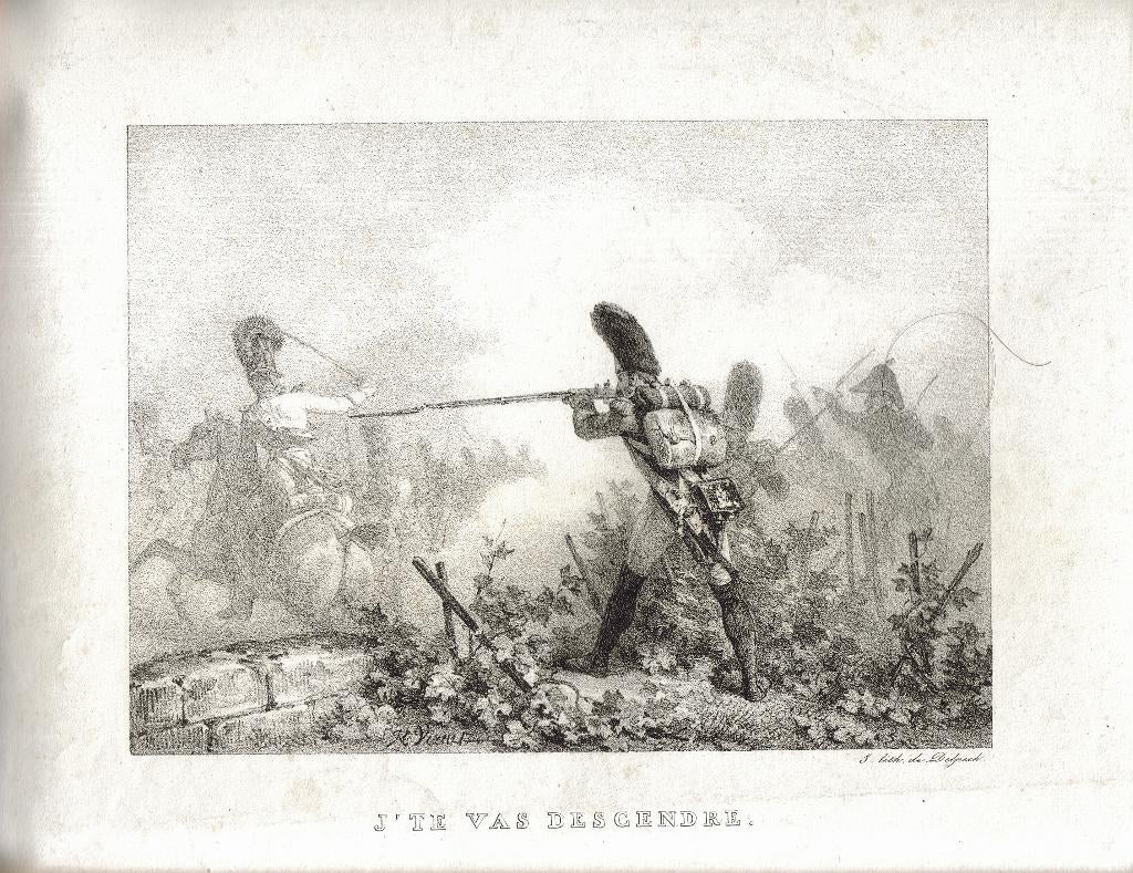 Horace Vernet litho "J' Te va Descendre", druk F. Delpech, Ophalen