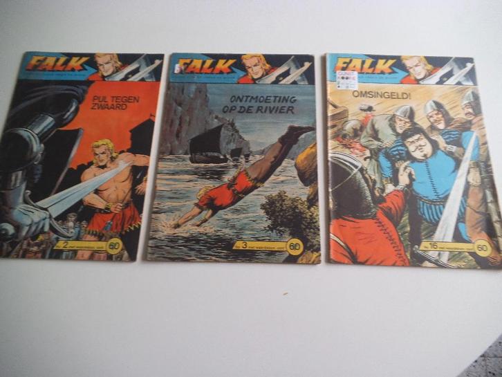 Falk nummers 2 - 3 - 16, Boeken, Stripverhalen, Gelezen, Meerdere stripboeken, Ophalen of Verzenden