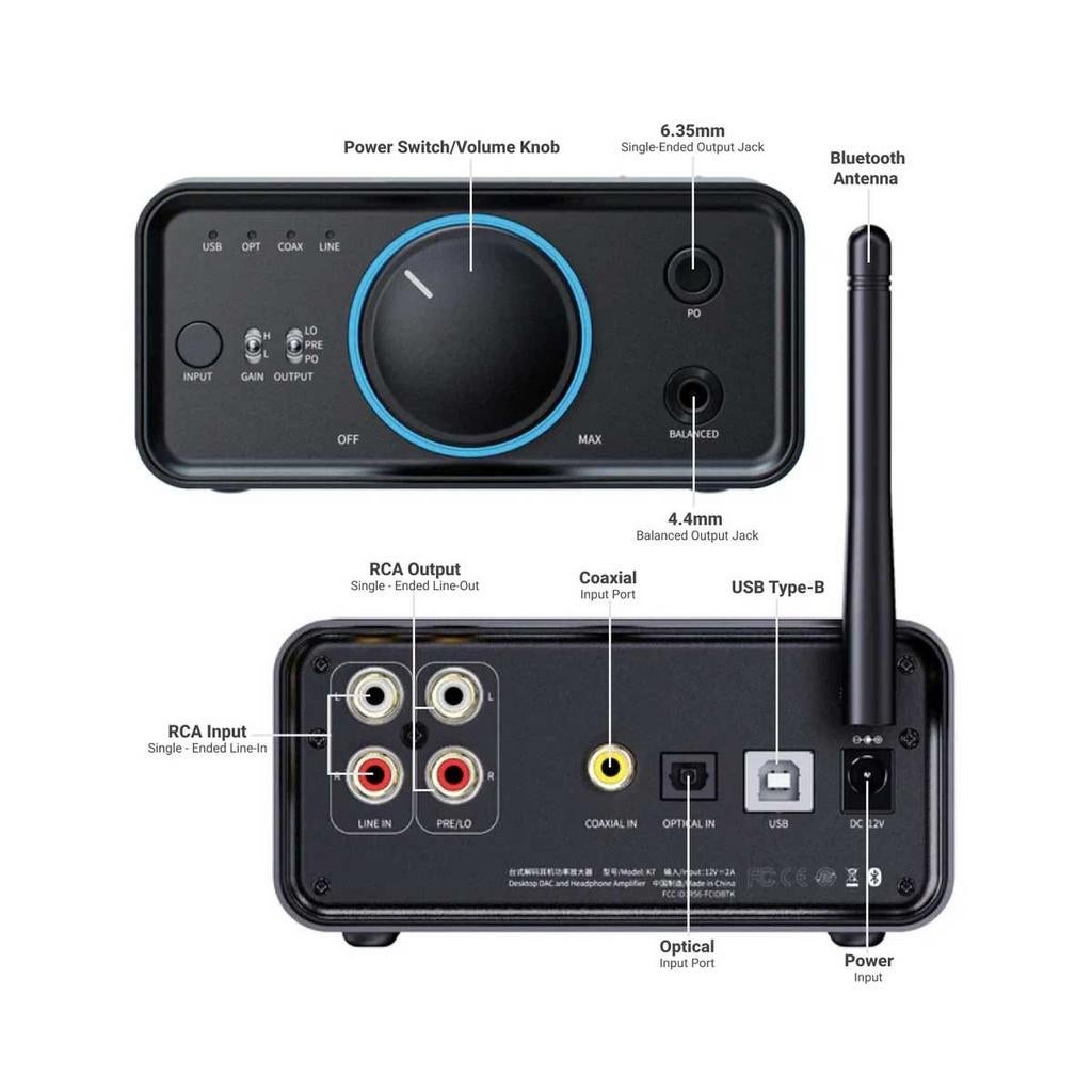 FiiO K7 BT DAC ampli écouteurs, Télécoms, Émetteurs & Récepteurs, Enlèvement