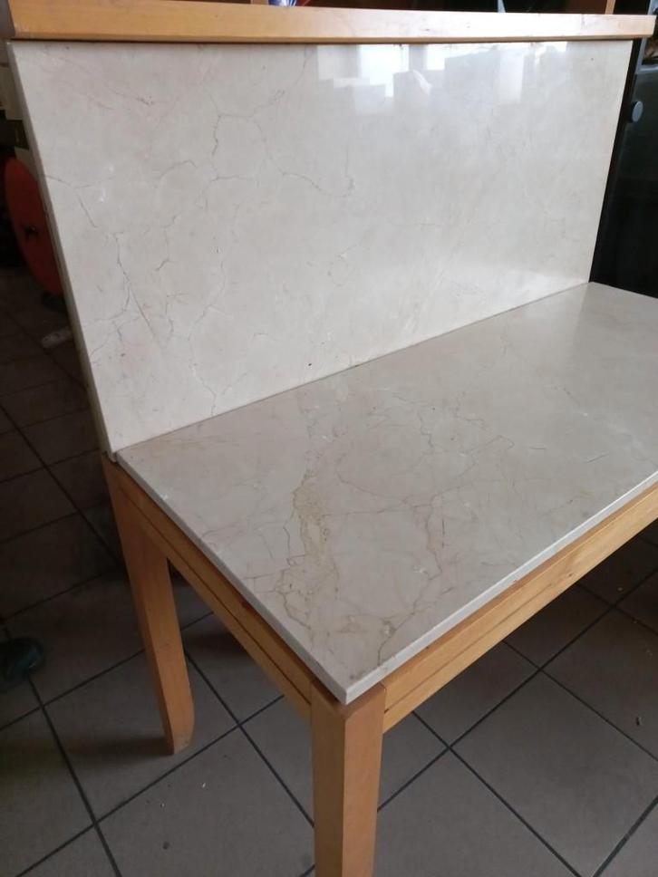 bureau met marmeren wand, Huis en Inrichting, Bureaus, Gebruikt, Bureau, Ophalen