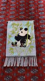 Heel mooie  vintage wandtapijt met Panda, Antiek en Kunst, Ophalen of Verzenden