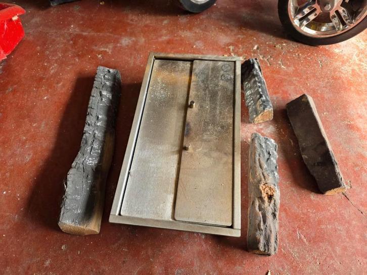 Brûleur bioéthanol inox 2,0 L + bûches décoratives, Maison & Meubles, Cheminées, Comme neuf, Autres types, Enlèvement