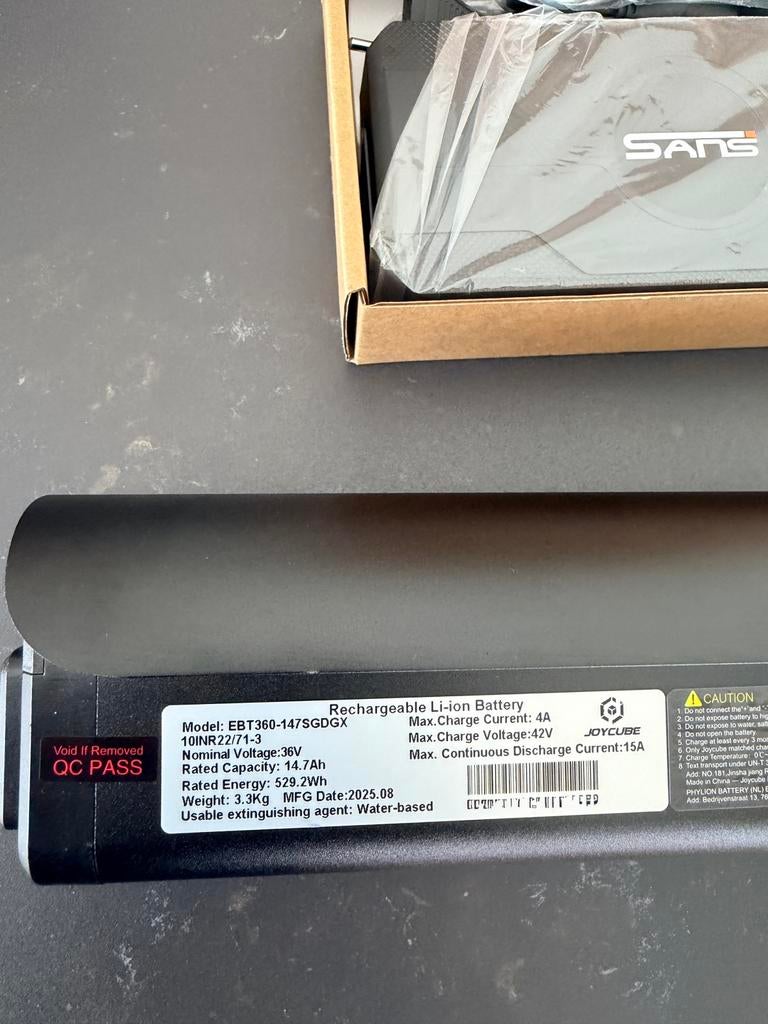 Phylion fietsbatterij, Ophalen, Nieuw