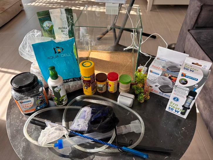 Aquarium en allerlei toebehoren, Dieren en Toebehoren, Vissen | Aquaria en Toebehoren, Gebruikt, Leeg aquarium, Ophalen