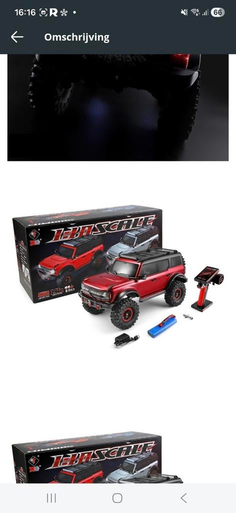 Nieuwe nooit mee gereden 1/10 rc crawler., Ophalen