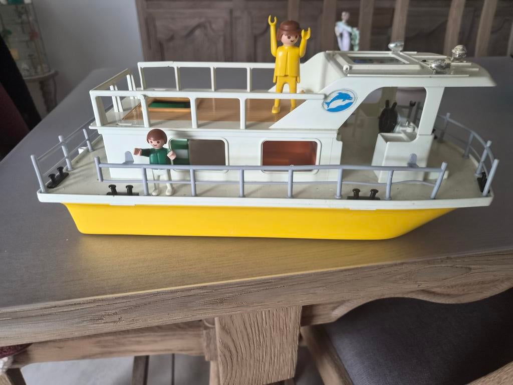Vintage Playmobil boot 2 figuurtjes, Ophalen of Verzenden