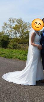 Wit trouwkleed maat 36, Kleding | Dames, Ophalen, Zo goed als nieuw, Wit, Trouwjurk
