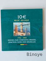 Belgique 10€ argent  2002 Proof – Variante rare 8 traverses, Enlèvement ou Envoi, Belgique, 10 euros, Argent