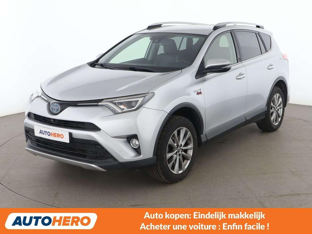 Toyota RAV4 2.5 Hybrid Lounge (bj 2016, automaat), Auto's, Toyota, 145 kW, Gebruikt, 2494 cc, Leder