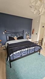 Metalen bed, Ophalen, Gebruikt, Zwart, Romantisch