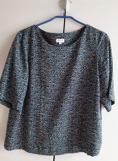 Te koop: Leuke blouse met tijgerprint van "Améline", 40, Kleding | Dames, Blouses en Tunieken, Zo goed als nieuw, Maat 38/40 (M)