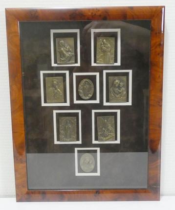8x plaquette of reisicoontjes in lijst [1797] beschikbaar voor biedingen