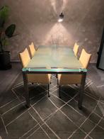 design tafel en stoelen, Maison & Meubles, Enlèvement, Comme neuf, Design, 4 à 6 chaises