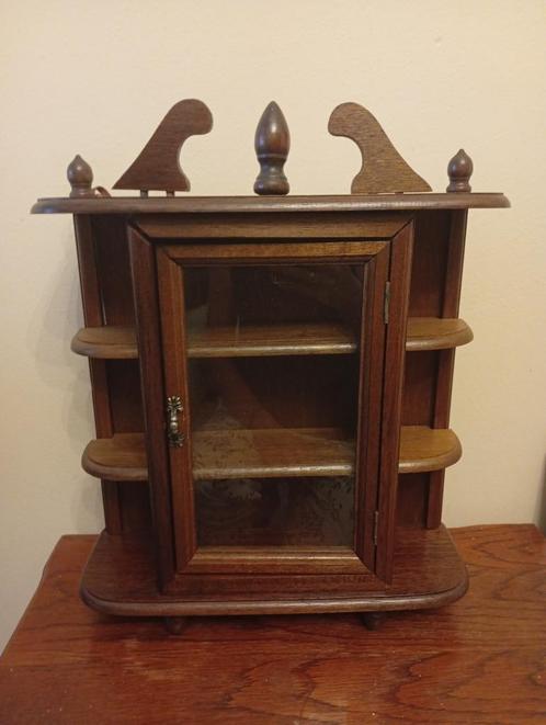 Vitrinekastje (kruiden) met glazen deur., Antiek en Kunst, Curiosa en Brocante, Ophalen of Verzenden