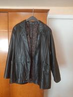 Vintage dames leren jas zwart – echt leer, Ophalen of Verzenden, Zo goed als nieuw, Maat 42/44 (L), Zwart