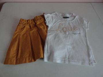 Setje Rokje Emoi + 2 ’t shirts Maat 116 beschikbaar voor biedingen