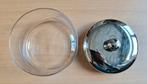 glazen pot met grijze deksel, Huis en Inrichting, Ophalen of Verzenden