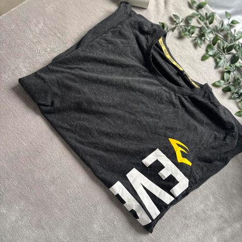 Everlast sport T-shirt (maat L) Donkergrijs met wit, Kleding | Heren, T-shirts, Zo goed als nieuw, Maat 52/54 (L), Zwart, Ophalen of Verzenden