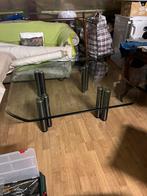 Moderne glazen salontafel, Huis en Inrichting, Tafels | Salontafels, Ophalen, Zo goed als nieuw