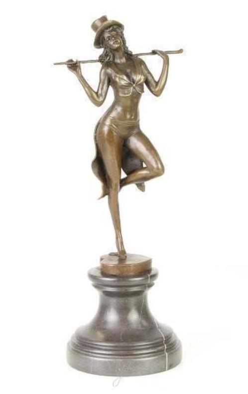 brons beeld , pikante dansesres, Antiquités & Art, Art | Sculptures & Bois, Enlèvement ou Envoi