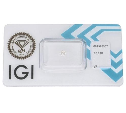 1 pcs Diamant (Natuurlijk) - 0.18 ct - Rond - I - VS1 - Inte, Diversen, Overige Diversen, Nieuw, Ophalen