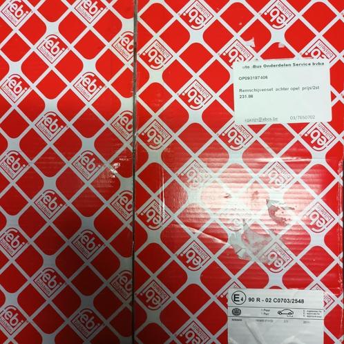 Set remschijven achteras Nissan, Opel, Renault, Vauxhall, Auto-onderdelen, Remmen en Aandrijving, Nissan, Opel, Renault, Nieuw