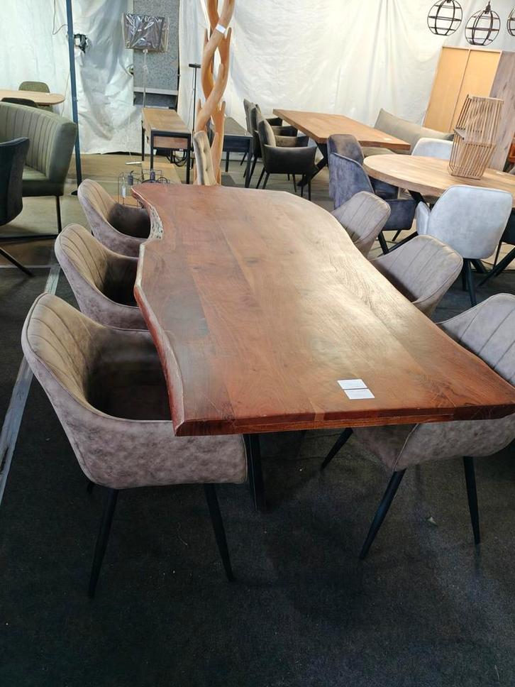 Boomstamtafel acaciahout (outlet), Huis en Inrichting, Woonaccessoires | Overige, Nieuw, Ophalen