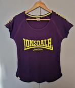 T-shirt LONSDALE taille S, Ophalen of Verzenden, Zo goed als nieuw, Paars, Korte mouw