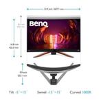 Benq mobiuz ex2710r 165hz VA monitor 2.1 speakers ingebouwd, Computers en Software, Ingebouwde speakers, VA, Zo goed als nieuw