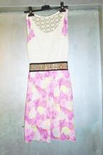 Fleurig kleedje S / 36, Envoi, Taille 36 (S), Blanc, Sous le genou