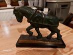 Bronzen beeld trekpaard, Antiek en Kunst, Ophalen of Verzenden