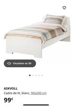 Lit 1 personne, Huis en Inrichting, Slaapkamer | Bedden, Ophalen, 90 cm, Eenpersoons, Wit