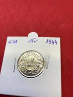 Zwitserland 1 franc 1944 zilver, Zilver, Ophalen of Verzenden