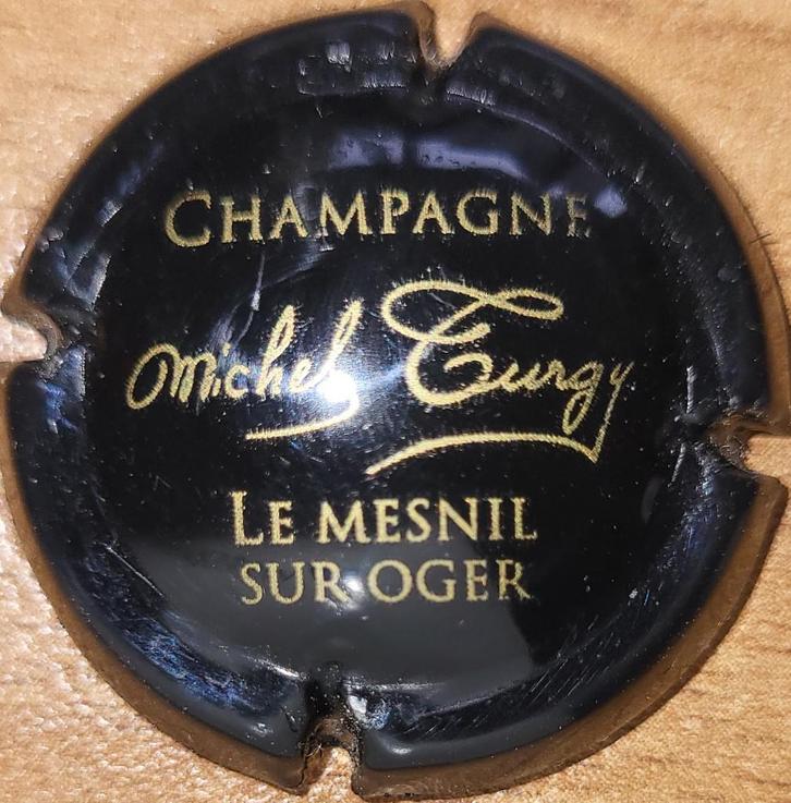 Capsule Champagne Michel TURGY noir & or mat nr.01e, Collections, Vins, Neuf, Champagne, France, Enlèvement ou Envoi