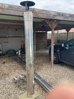 kachelbuis dubbelwandig rvs, Doe-het-zelf en Bouw, Ophalen, Gebruikt, Inox, Rechte buis