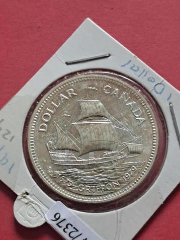 1979 Canada 1 dollar in zilver 300 jaar schip Griffon