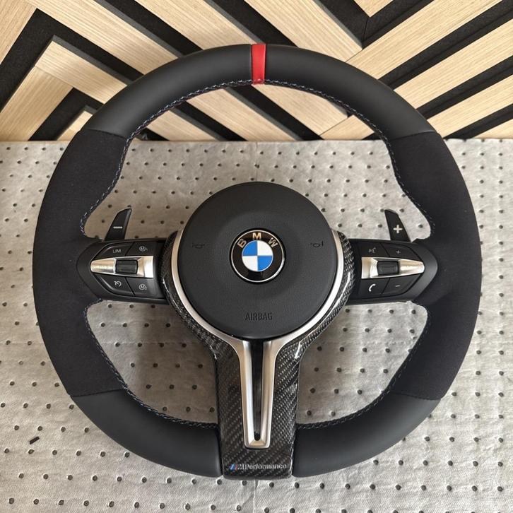 BMW alcantara leer stuur compleet carbon M Sport, Auto-onderdelen, Besturing, BMW, Nieuw, Ophalen of Verzenden