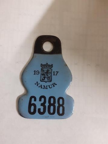 Fietsplaat Namur 1917 beschikbaar voor biedingen