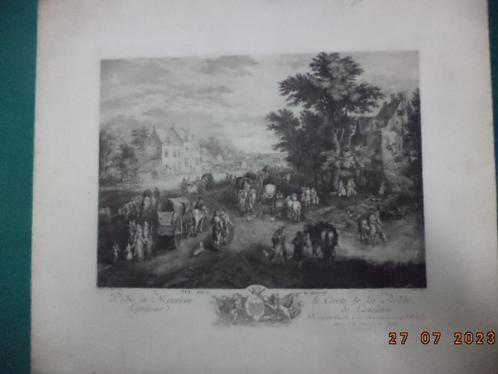 AALST: Ets: 'Vue près d'Alost' door LE BAS J-P (1707-1783)., Antiquités & Art, Art | Eaux-fortes & Gravures, Enlèvement