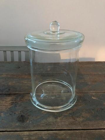 GLAS GLAZEN POT MET DEKSEL VOLLEDIG IN ORDE beschikbaar voor biedingen
