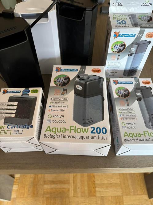 SuperFish filter en cartridge Aqua-Flow en QubiQ 30, Dieren en Toebehoren, Vissen | Aquaria en Toebehoren, Zo goed als nieuw, Ophalen of Verzenden