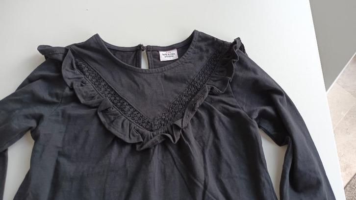 Chemise - noire - élégante - Taille 128, Enfants & Bébés, Vêtements enfant | Taille 128, Comme neuf, Fille, Chemise ou À manches longues