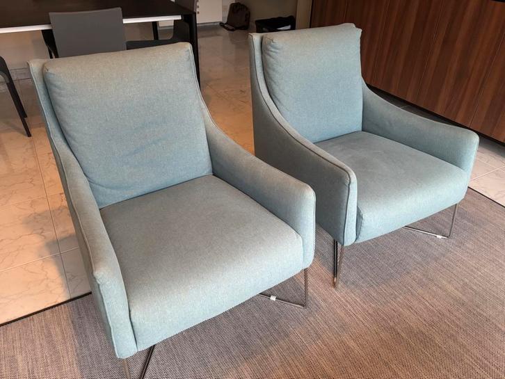 2 Design Natuzzi Editions zetels, Huis en Inrichting, Zetels | Zetels, Gebruikt, Eenpersoons, Stof, Ophalen