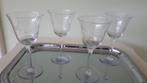 4 verres à vin/porto blancs anciens en parfait état H 14 cm, Enlèvement ou Envoi