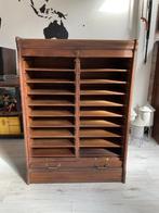Houten Rolluik archiefkast met 18 lades, Ophalen, Gebruikt, 50 tot 100 cm, Minder dan 100 cm