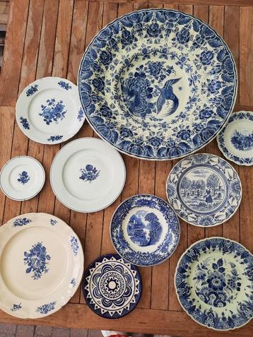 Lot borden Delfts blauw (10 stuks) beschikbaar voor biedingen